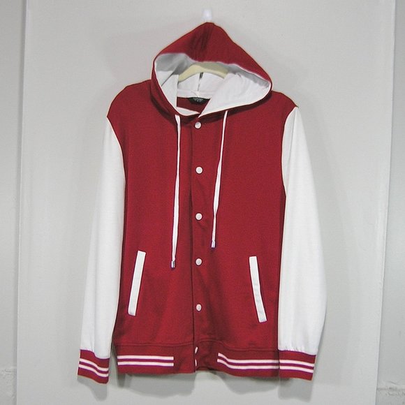 COOFANDY HOODIE JACKET SIZE SMALL VARSITY RED - Picture 1 of 9